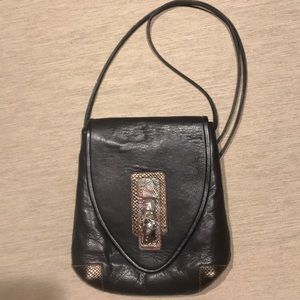 COPY - Brown Pat Smiley Shoulder or cross-body bag